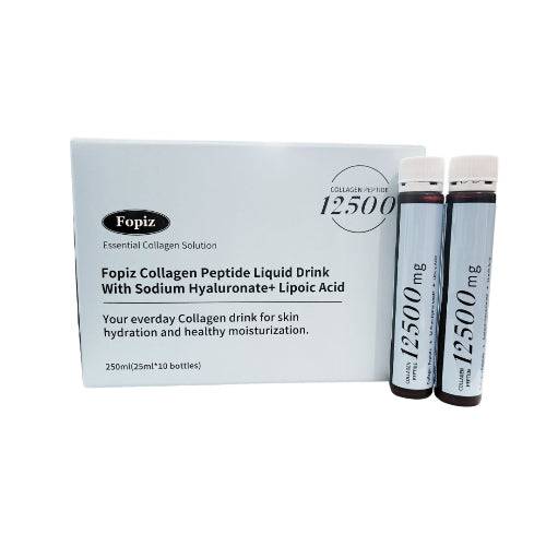 Fopiz 膠原蛋白肽營養補充劑,含12500mg膠原蛋白,支持抗衰老、補水嫩膚和提升肌膚彈性