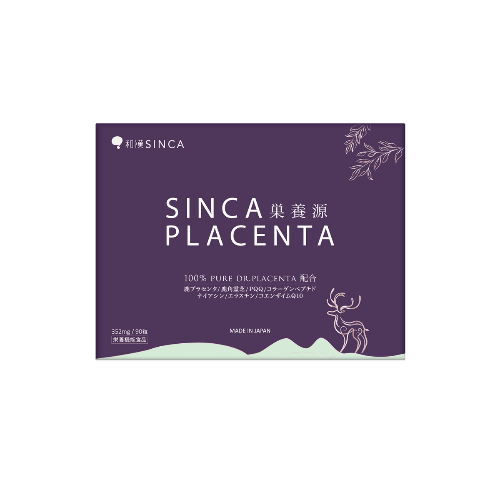 日本SINCA巢養源鹿胎盤膠囊,喚醒女性活力的高品質補充品,展示產品瓶子與包裝細節