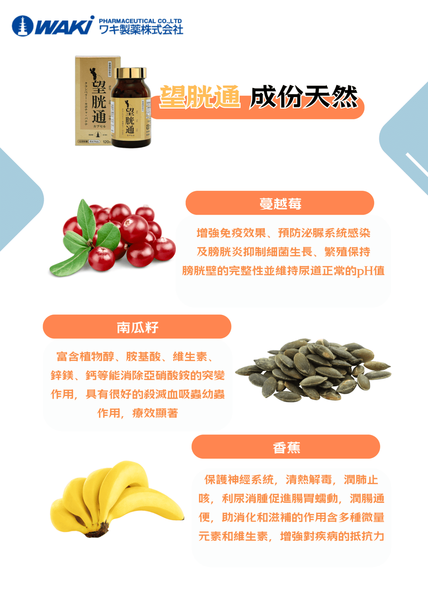 WAKi望胱通營養補充劑,含蔓越莓,植物配方,預防泌尿感染,改善尿頻尿急,日式專利配方
