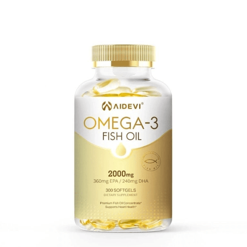 AIDEVI加拿大深海魚油2000mg營養補充劑，300粒裝，含DHA、EPA和Omega-3，用於心腦健康